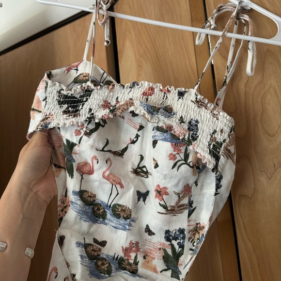 REFORMATION JANEIRO  SAFARI MIDI CUTE OUTBACK 100% LINEN DRESS SIZE 6 - Picture 10 of 16